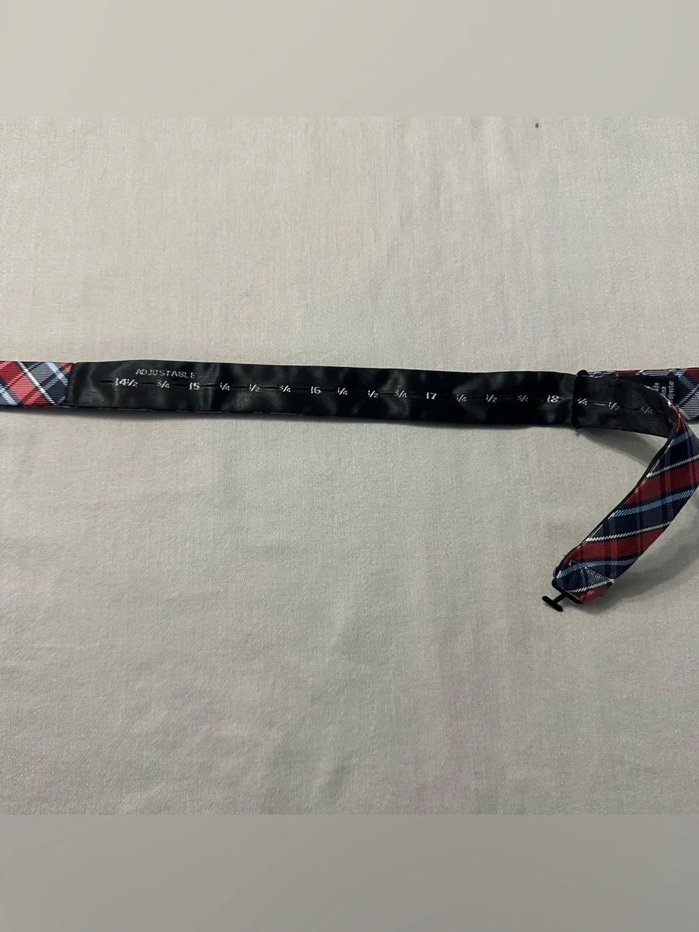 Stafford Tailored Culture Mens Bow Tie Red Navy Blue Light Blue Plaid Adjustable